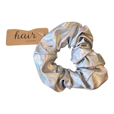 Corbata de pelo Scunci Scrunchie plata satinada 1 pieza Foto 1 de 2