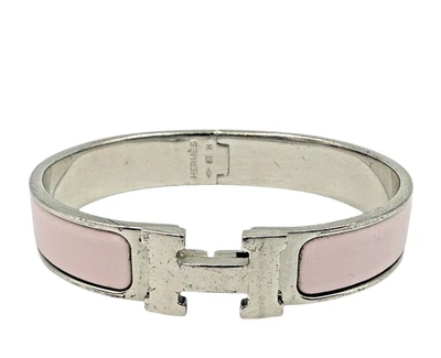 Brazalete Hermès Rosa Esmalte Clic H Foto 1 de 4
