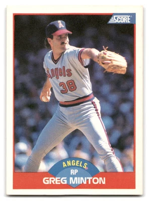 Greg Minton 1989 Score Baseball #543 California Angels - Image 1 of 2