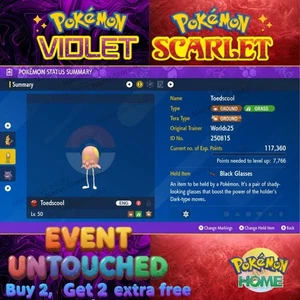 Toedscool Worldchampionship 2025🌟 Event Untouched🔥Pokémon Scarlet & Violet🔥 - Picture 1 of 3