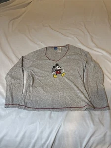 Disney Mickey Mouse Langarm Pullover Jugend XL Aufzieh Mickey Print - Bild 1 von 8