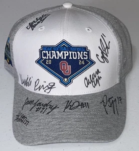 2024 Oklahoma Sooners OU Softball Signed Autograph Hat 8 Signatures Sam Landry - Picture 1 of 7
