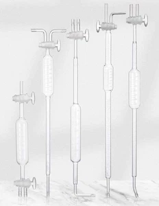 Bureta de gas clásica laboratorio química cristalería tubo de muestreo de gas 1902 au - Imagen 1 de 14