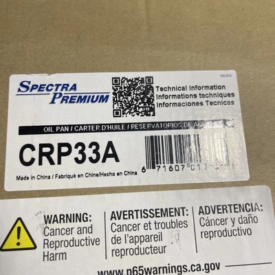 Pan de aceite de motor Spectra Premium para Liberty, Nitro, 1500, Ram 1500, Dakota CRP33A Foto 1 de 3