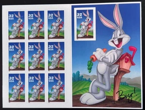US Stamps Bugs Bunny Looney Tunes 32 Cent Stamps 1997 | Full Sheet of 10 Stamps - Picture 1 of 1