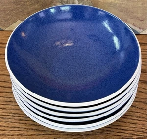 COLORSTONE SAPPHIRE Blue Coupe Soup Bowls 7.25" 6 AVAILABLE Sasaki Japan EUC - Picture 1 of 14