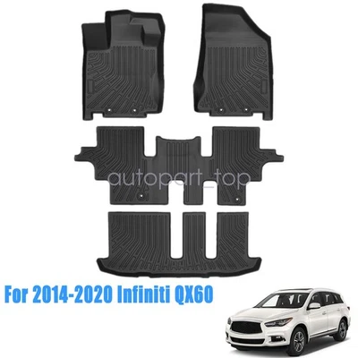 For 2014 2015 2016 2017 2018 2019 2020 Infiniti QX60 TPE 3D Floor Mats Liners — 第 1/4 张图片