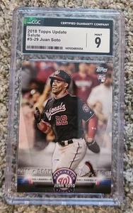 2018 Topps Update Salute Juan Soto RC Rookie CGC 9 MINT #S-29 Nationals โพ๏ธ๐ฅ๐ฅ๐ฅ - Picture 1 of 2