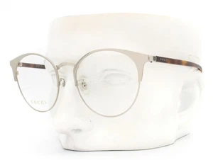 Gucci GG 0298OK 003 Brille Glasses Polished Silver & Brown Havana 52-19-150 - Bild 1 von 6