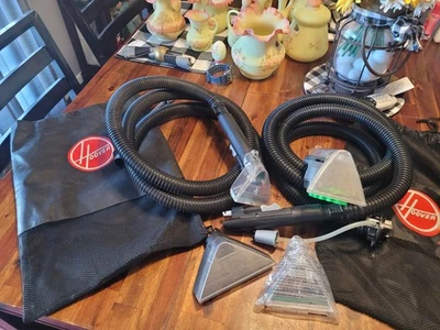 2 Sets Hoover Power Scrub Carpet Shampooer/washer Attachments And Hoses In Carry - image 1 of 4