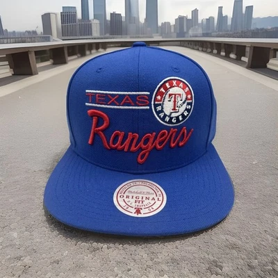 Texas Rangers Hat Mitchell and Ness "Retro Lockup" OG Snapback Golf Cap H105 - Image 1 of 4