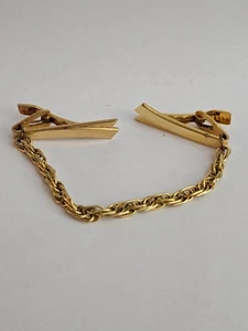 Vintage Goldtone Sweater, Coat, Guard Chain Clip - Picture 1 of 4