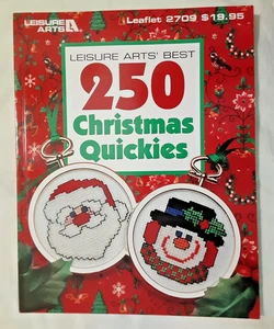 Leisure Arts BEST 250 CHRISTMAS QUICKIES Cross Stitch Holiday Sewing Projects H - Imagen 1 de 6