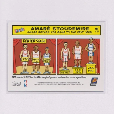 2005-06 Topps Bazooka Comic Magnet #15 Amare Stoudemire - Image 1 of 2
