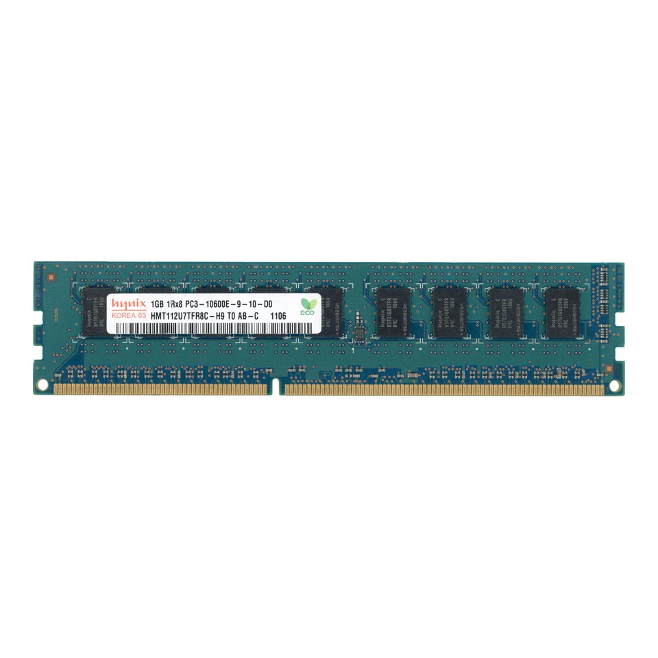Server Modulo RAM Hynix HMT112U7TFR8C-H9 1GB DDR3 1333MHz Unbuffered ECC - Immagine 1 di 1