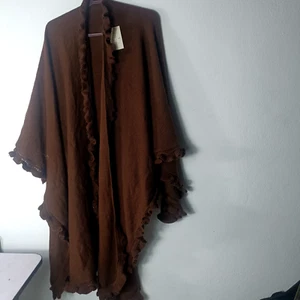 Poncho Sweater Cape long cardigan knitwear - Picture 1 of 5