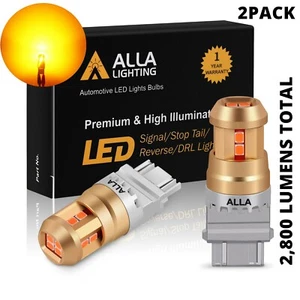 Bombillas LED ámbar 3157 intermitentes delanteras para Toyota, disipador de calor de aluminio de alta resistencia - Imagen 1 de 9