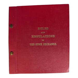 Rules And Regulations of The Stock Exchange 23rd June 1969 - Book - Picture 1 of 7