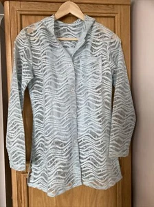 Vintage 2 Pieces Sky Blue Lace Hooded Blouse And Top Cami Size UK 6-8 / New - Picture 1 of 5