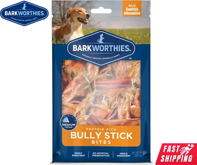 Barkworthies Beef Bully Bites жевательные лакомства для собак богатые белком натуральные стоматологические 10 унций - Изображение 1 из 4