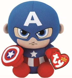 Ty Marvel Beanie Babies Superhero Captain America 15Cm - Picture 1 of 1