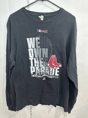 Boston Red Sox Shirt Adult L Black 2013 World Series Champions MLB - Well Worn - Image 1 of 4