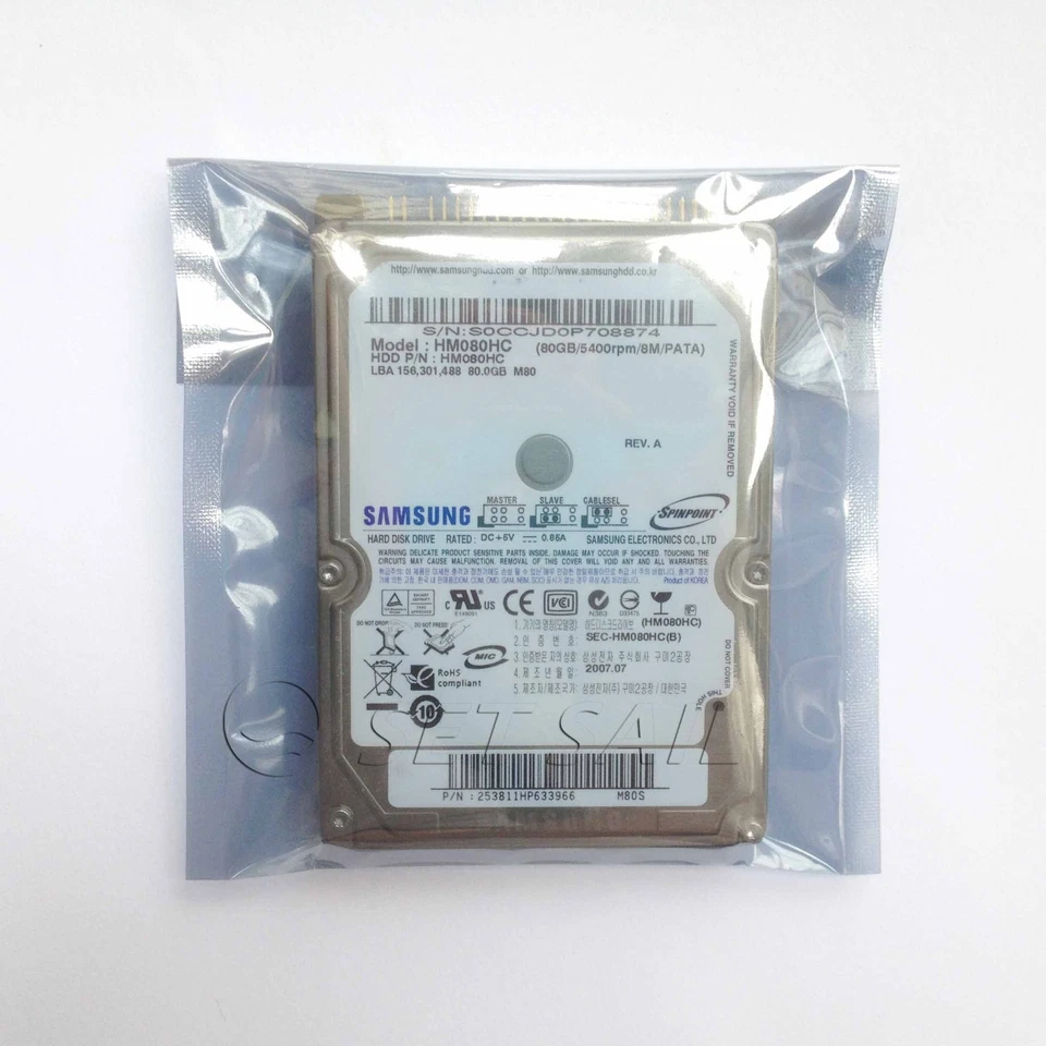 SAMSUNG 80 GB 2.5" 5400 RPM PATA/IDE 8 MB Hard Disk Drive HM080HC HDD - Image 1 of 1