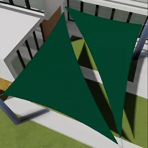 Cubierta de refugio verde vela triángulo derecho de 2-12 pies piscina jardín exterior - Imagen 1 de 9