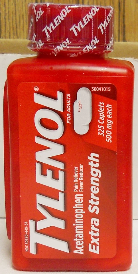 Tylenol Acetaminofén Extra Fuerte 500 mg Reductor de Dolor/Fiebre 325 Comprimidos Foto 1 de 1