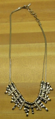 ПОДПИСАННЫЙ NINE WEST 19 «золотой серебряный тон прозрачный стразы подвижный подвеска ожерелье - Изображение 1 из 3