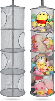 Red plegable de almacenamiento de animales de peluche o organizador de hamacas 2 piezas, 4  Foto 1 de 4