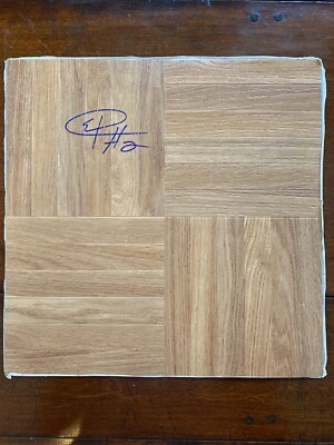 Tablero de piso firmado por Elfrid Payton 12x12 NBA Knicks con prueba Foto 1 de 2