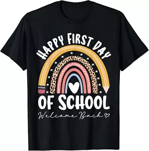 Back To School Happy First Day Of School For Teachers Gift Unisex T-Shirt - Picture 1 of 4