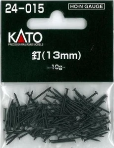 Kato 24-015 - Paquete de 1 x 10 g de pasadores de fijación de pista tipo Hornby negros de 13 mm de largo + 2 postes - Imagen 1 de 6