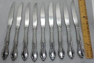 Usado en Excelente Condición Lote de 9 Cuchillos de Cena Oneida Community CANTATA Acero Inoxidable Sólido - Imagen 1 de 13