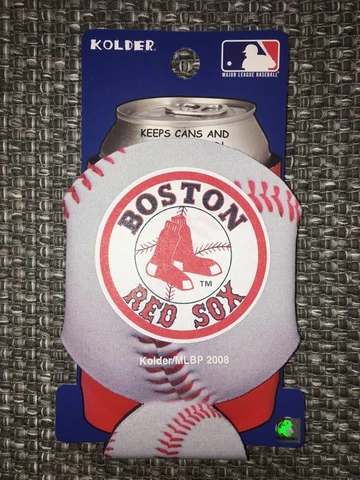 BOSTON RED SOX MLB BASEBALL CAN COOLER COLLAPSIBLE INSULATED BOTTLE HOLDER Cover