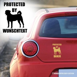 Appenzeller Sennenhund Autoaufkleber 10cm "protected by Hundename" Aufkleber 784 - Bild 1 von 2