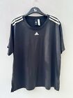 Adidas T-Shirt Black Small Center Graphic Short Sleeve Top Size L 16/18