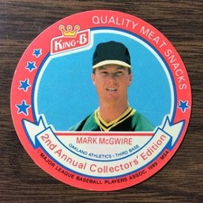 1989 King B Discs #4 MARK MCGWIRE Oakland Athletics   F6017321