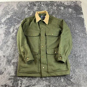 Pendleton Wool Barn Chore Hunting Green Corduroy Jacket Pockets Men's M* - Picture 1 of 11