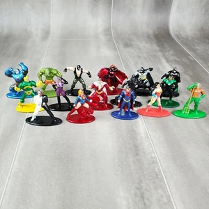 Lot of 16 DC Comics Metal Figures Batman Superman Bane 2Face Aquaman Killer Croc - Picture 1 of 10