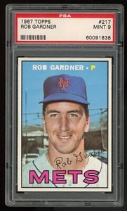 1967 Topps #217 Rob Gardner PSA 9 MINT #60091838