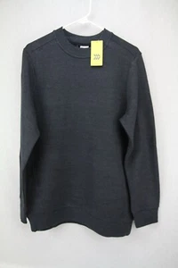 All in Motion Men's Small Black Long Sleeve Fleece Crew Pullover Sweater - Picture 1 of 3