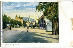 AK Gruss aus DURLACH /KARLSRUHE Straße, Turmberg um 1900 - Bild 1 von 1