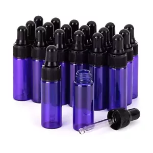 Kesell 5ml Small Dropper Bottles Empty Essential Oil Glass Bottle Lotion Perfume - Picture 1 of 7