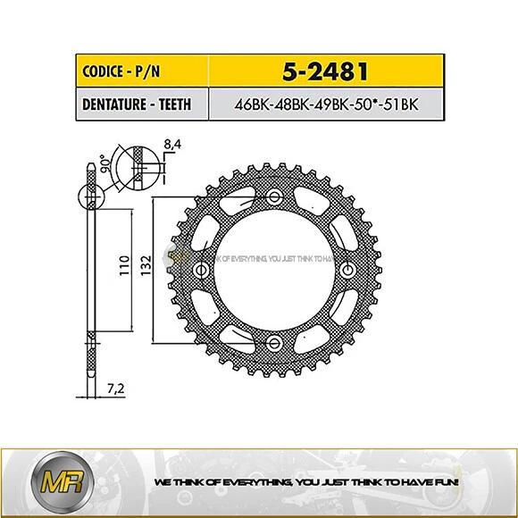 KTM SX 19/16 85 2013 TO 2017 BLACK ERGAL REAR SPROCKET SUNSTAR 428 - 48 TEETH - Image 1 of 1