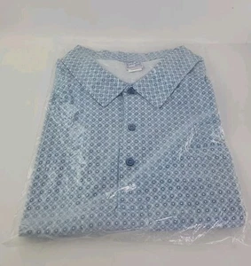 Haband Casual Joe Men's Short Sleeve Blue T-Shirt Polo Button Up Size 3XL. - Picture 1 of 10