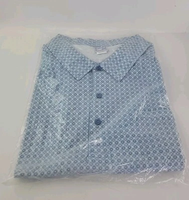 Camiseta polo azul manga corta Haband Casual Joe para hombre con botones talla 3XL. Foto 1 de 4