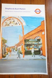 Póster de panel de metro Shepherds Bush London Transport 1991 Alex Brown - Imagen 1 de 5