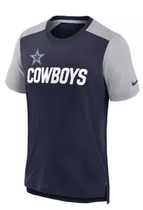 Dallas Cowboys Nike Slub Colorback Azul Marino Manga Corta Dri-Fit Camisa Para Hombre Grande - Imagen 1 de 4